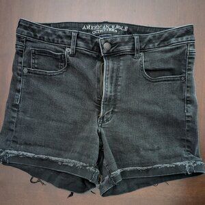AMERICAN EAGLE Super Hi Rise Shortie Black 12
